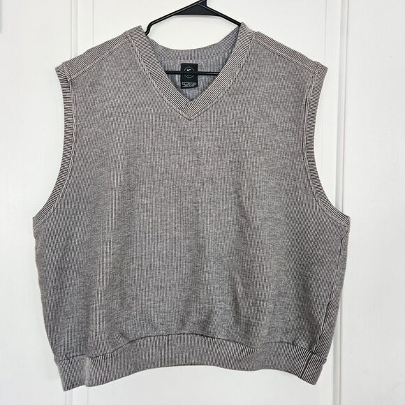 Nike Men's XL Golf vest, Gray/Black vertical stripes, sporty, outdoor, Grandpa - Picture 1 of 7